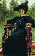 Ilya Yefimovich Repin Andreyeva by Repin oil painting